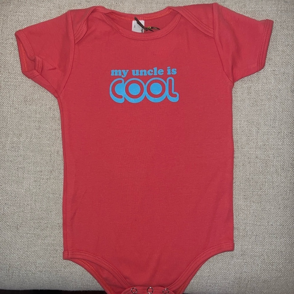 My uncle is cool Baby Onesie